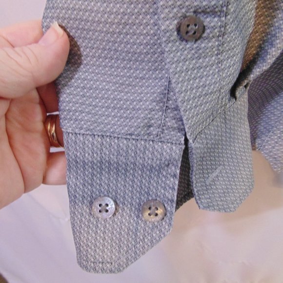 Bugatchi uomo gray Long sleeve button down shirt Large - Picture 2 of 5